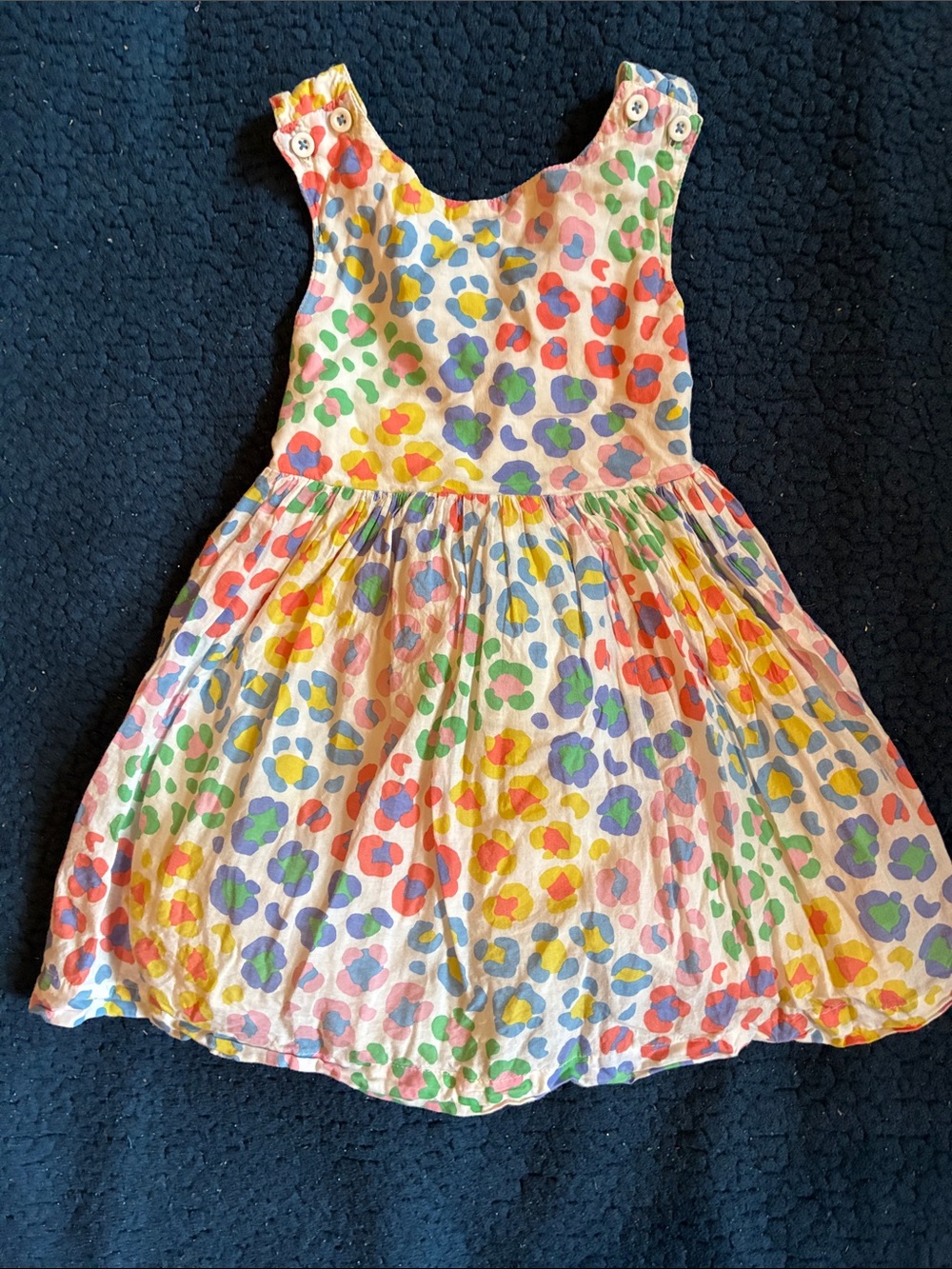 Mini Boden Rainbow leopard print Sundress